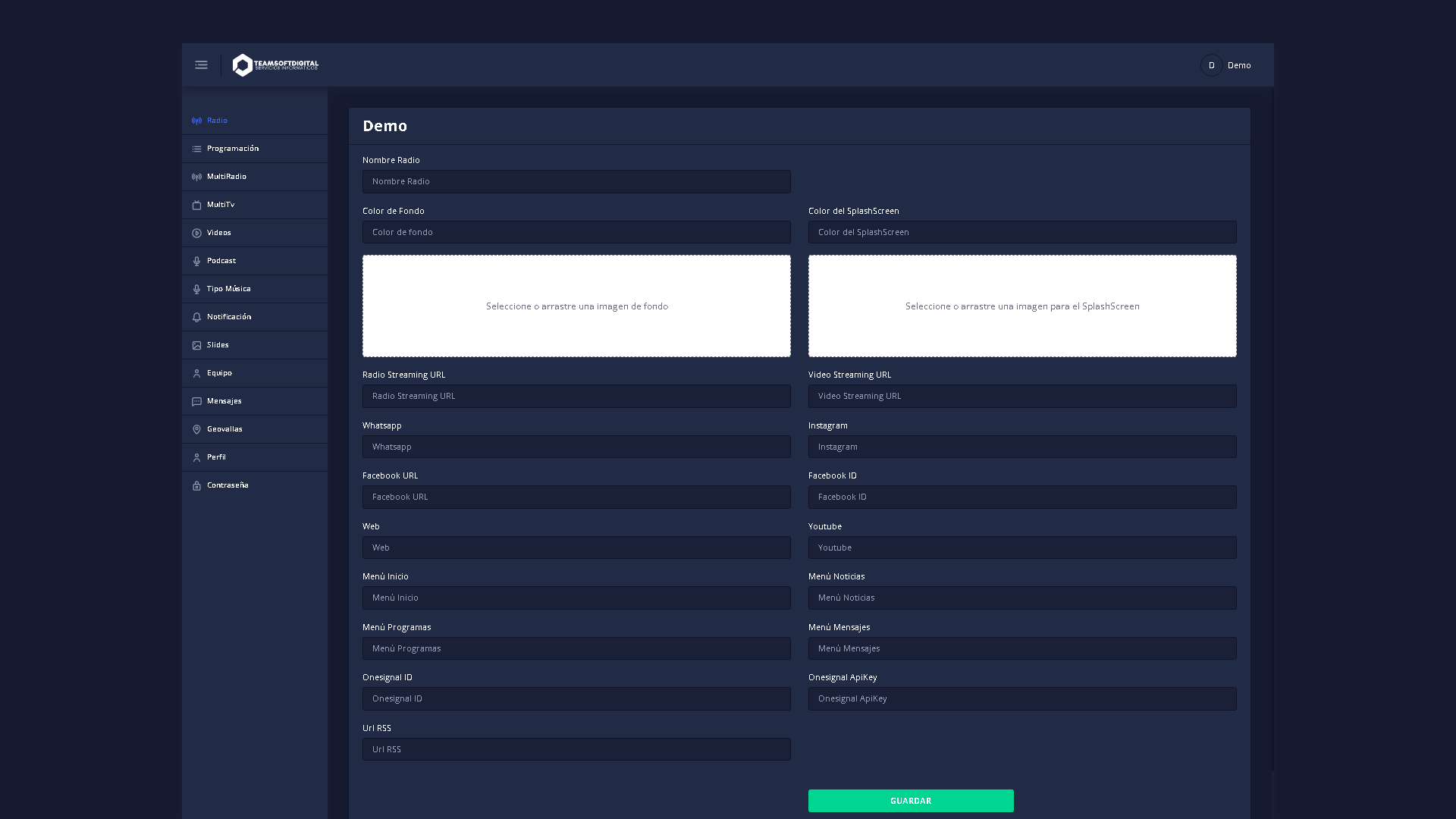 Panel de Control iOS