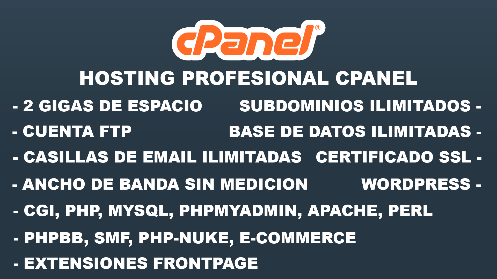 Hosting Profesional Cpanel