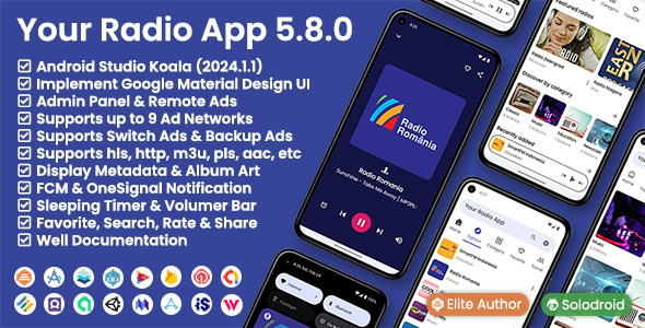 Your Radio App 5.8.0 Multiradio API 34 con panel Admin