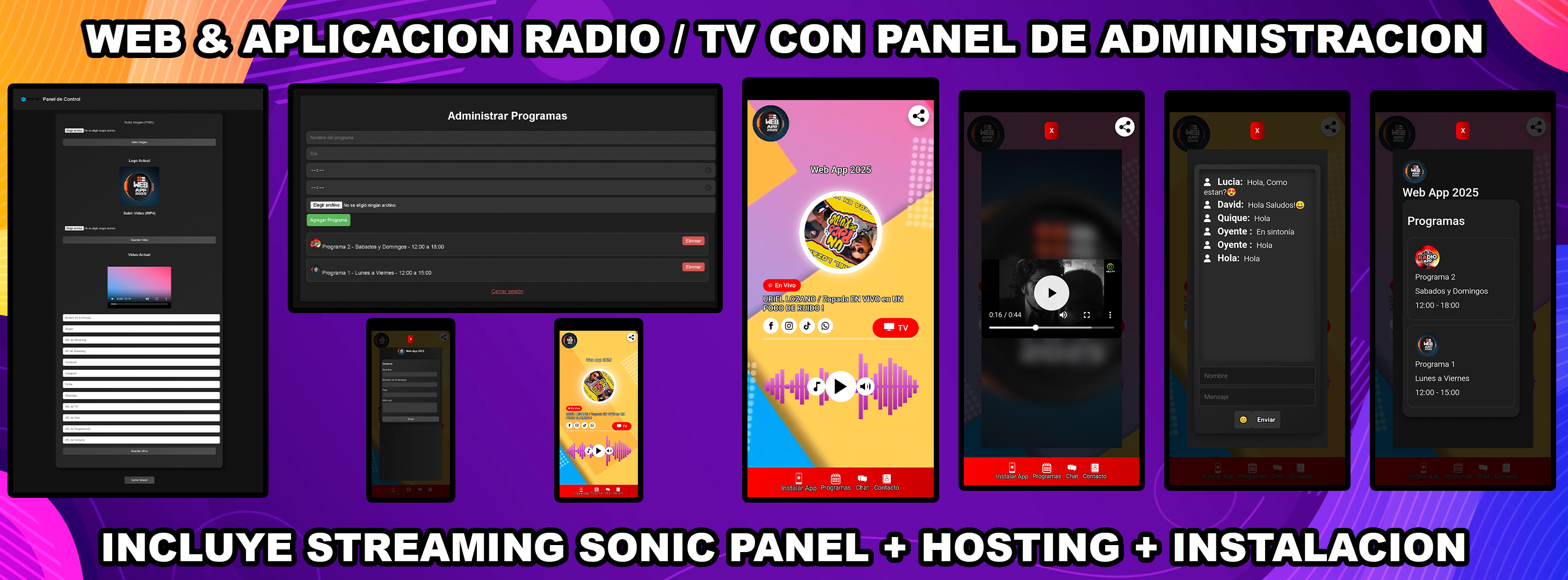 Web App Radio 2025 | Streaming HD + Panel Admin + App PWA