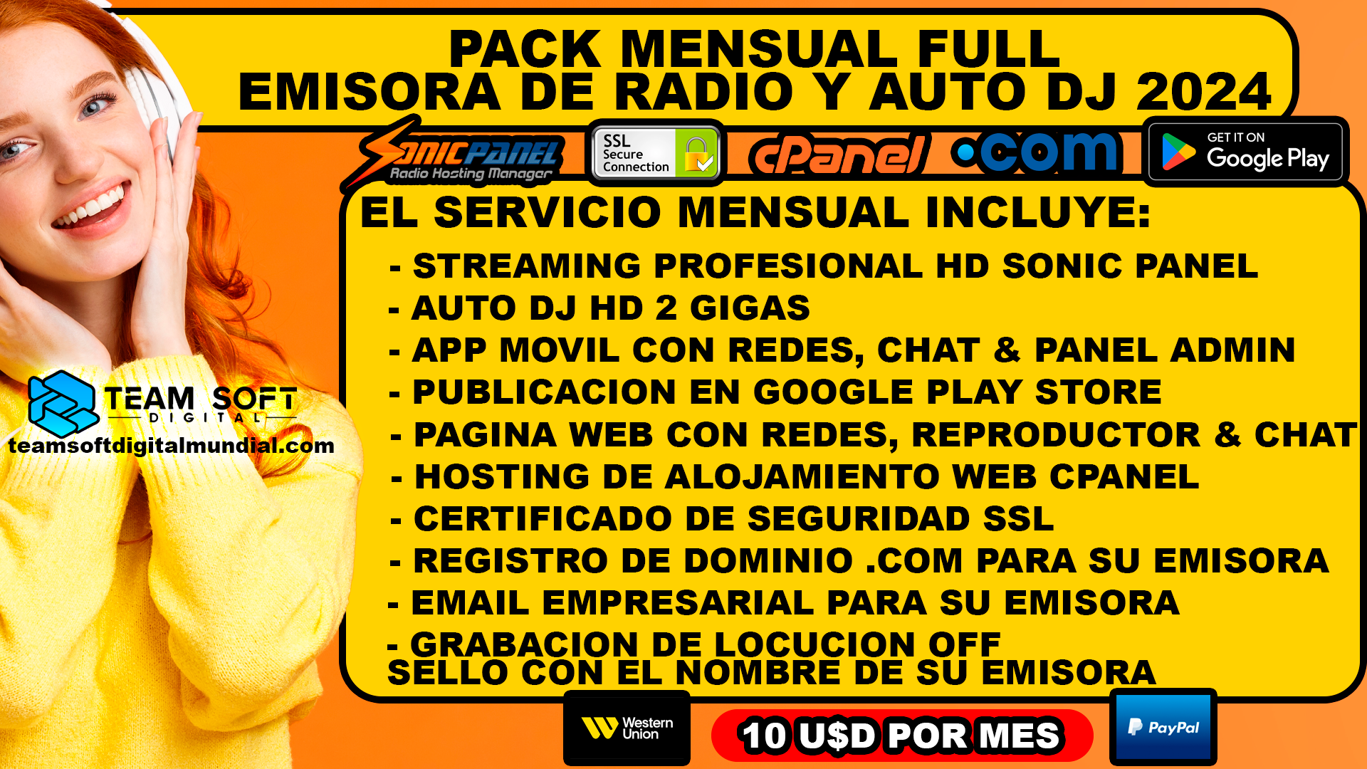 Pack Mensual Full Emisora de Radio y Auto Dj 2024