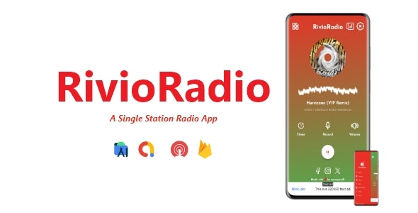 RivioRadio: Plantilla de App de Radio para Android Studio con AdMob, Firebase y OneSignal