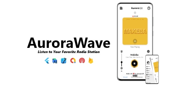 AuroraWave - Single Station Radio App | ADMOB, ONESIGNAL, FIREBASE